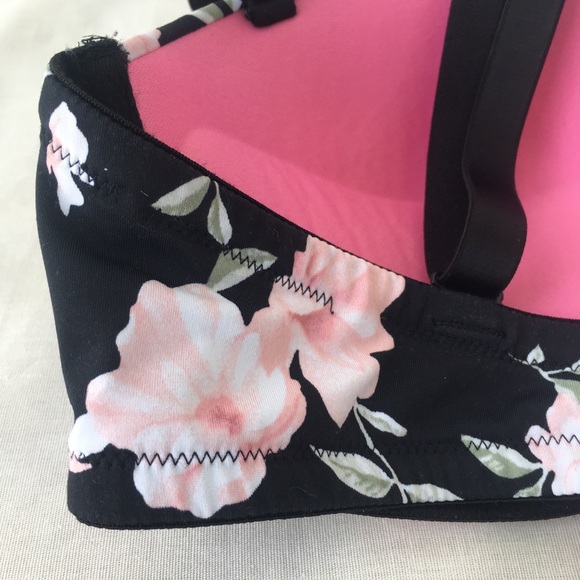 Pink Floral Wear Everywhere Multi-Way Push-Up Bra - Picture 3 of 6